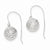 14k White Gold Diamond-cut 10mm Bead Shepherd Hook Earrings