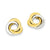 14k Two-tone Polished Intertwined Circles Post Earrings