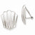 14k White Gold Polished Non-pierced Omega Back Earrings