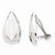 14k White Gold Polished Non-pierced Teardrop Omega Back Earrings