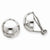 14k White Gold Polished Non-pierced Back Earrings