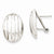 14k White Gold Polished Fancy Omega Back Post Earrings