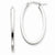 14k White Gold Oval Hoop Earrings