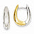 14k Two-tone U Shaped Hinged Hoop Earrings