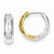 14k Two-tone Huggie Earrings