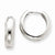 14k White Gold Hinged Hoop Earrings