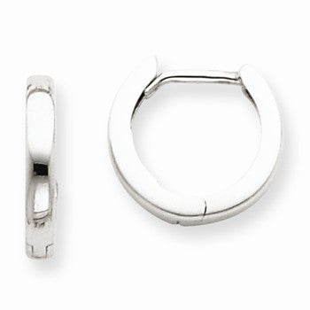 14k White Gold Hinged Hoop Earrings