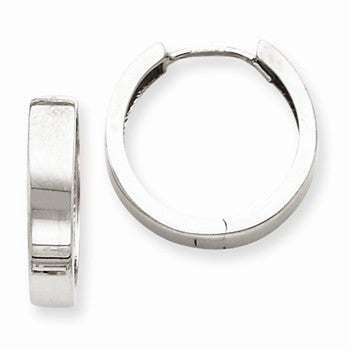 14k White Gold Hinged Earrings