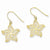 14k Yellow Gold Filigree Starfish Shepherd Hook Earrings