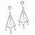 14k White Gold Diamond-cut Ch&elier Earrings