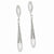 14k White Gold Diamond-cut Dangle, Jewelry Earrings