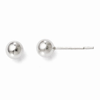 Sterling Silver Polished Ball Post Earrings