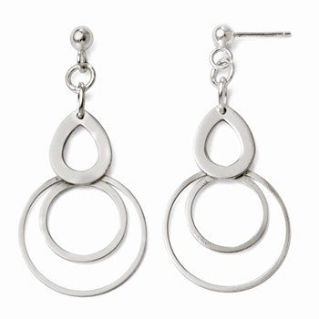 Sterling Silver Polished Post Dangle Earrings