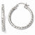 Sterling Silver Textured Hinged Hoop Earrings