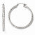 Sterling Silver Textured Hinged Hoop Earrings