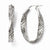 Sterling Silver Ruthenium-plated Textured Hinged Earrings