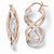 Sterling Silver Rose Gold-plated Hinged Earrings