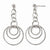 Sterling Silver Textured Post Dangle Earrings