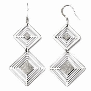 Sterling Silver Shepherd Hook Dangle Earrings