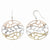 Sterling Silver Rose Gold-tone 18k Flash Plated Earrings