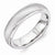 Vitalium Stone Finish Center Grooved Polished Edge 6mm Wedding Band