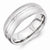 Vitalium Cross Satin Finished Edges 8mm Domed Grooved Wedding Band