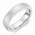 Vitalium Grain Finish Center 6mm Ridged Edge Flat Wedding Band