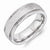 Vitalium Cross Grain Finish Center Rounded Edge 8mm Flat Wedding Band