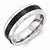 Vitalium Black Carbon Fiber 8mm Beveled Edge Polished Wedding Band