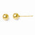 Sterling Silver Gold-tone 18k Flash Plated Ball Post Earrings