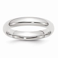 14k White Gold 4mm Comfort-Fit Wedding Band