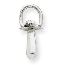 14k White Gold Hollow 3-Dimensional Pacifier Charm hide-image