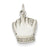 14k White Gold Baseball Glove Charm hide-image