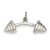 14k White Gold Barbell Charm hide-image