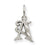 14k White Gold Diamond-cut Initial A Charm hide-image