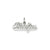 I Love You Charm in 14k White Gold