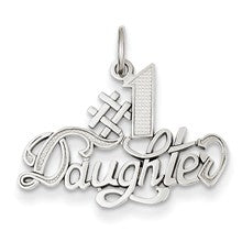 14k White Gold #1 Daughter Charm hide-image