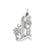 #1 Mom Charm in 14k White Gold