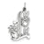 14k White Gold #1 Mom Charm hide-image