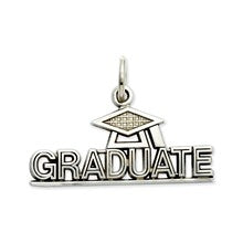 14k White Gold Graduate Charm hide-image