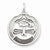 14k White Gold Graduation Charm hide-image