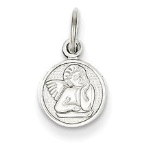 14k White Gold Small Polished Angel Charm hide-image