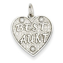 14k White Gold Best Aunt Charm hide-image