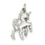 14k White Gold Unicorn Charm hide-image