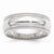 14k White Gold 8mm Double Milgrain Comfort Fit Wedding Band