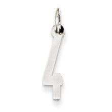 14k White Gold Small Polished Elongated 4 Charm hide-image