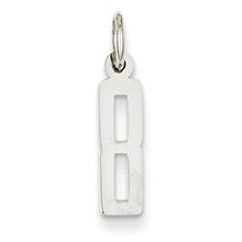 14k White Gold Small Polished Elongated 8 Charm hide-image