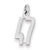 14k White Gold Small Polished Elongated 47 Charm hide-image