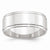 14k White Gold 8mm Flat with Step Edge Wedding Band