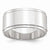 14k White Gold 10mm Flat with Step Edge Wedding Band